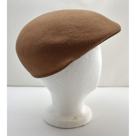 Vintage Country Gentleman Tan Wool Newsboy Cap - Lite Felt Water Repellent Hat - Picture 2 of 8